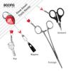 Booms Fishing RG1 Fly Fishing Zinger Retractor, 3pcs Red Retractable Keychain view 2