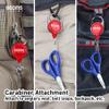 Booms Fishing RG1 Fly Fishing Zinger Retractor, 3pcs Red Retractable Keychain view 3