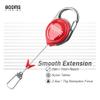 Booms Fishing RG1 Fly Fishing Zinger Retractor, 3pcs Red Retractable Keychain view 4