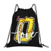 Braytow Initials Drawstring Backpack Black Cinch Bags Foldable Sports Gym Sackpack For Men Women (Softball Letter O) view 1