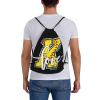 Braytow Initials Drawstring Backpack Black Cinch Bags Foldable Sports Gym Sackpack For Men Women (Softball Letter K) view 4