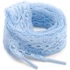 WEGOODZF Lace Shoelaces, 2 Pairs 3CM Wide Lacy Shoe Laces for Sneakers, 43 inch Light Blue Women Lace Shoes Strings view 1
