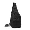 Tactical Sling Shoulder Backpack for Men, Outdoor MOLLE Military Chest Bag EDC Crossbody Bag Small Sports Backpack (Black) view 1