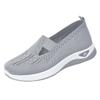 IvoireCh Women's Woven Orthopedic Breathable Soft Shoes Go Walking Slip on Diabetic Foam Shoes Hands Free Slip in Sneakers Arch Support Grey view 1