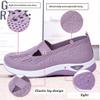 IvoireCh Women's Woven Orthopedic Breathable Soft Shoes Go Walking Slip on Diabetic Foam Shoes Hands Free Slip in Sneakers Arch Support Grey view 2