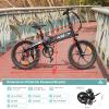 20" Folding Electric Bike for Adults | Lightweight Foldable Electric Bicycle - Weighs Only 45lbs | 500W Brushless Motor | 40+ Mile Range | 21mph Speed - Class 2 Fat Tire Ebike, Black view 4