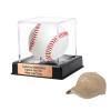 Custom Acrylic Baseball Display Case with Custom Plaque and Custom Baseball Cap Set, Baseball Holder Case with Engraving Plaque, Personalized Cap, Perfect for Keepsakes and Gifts (Pink Gold, Style-2) view 1