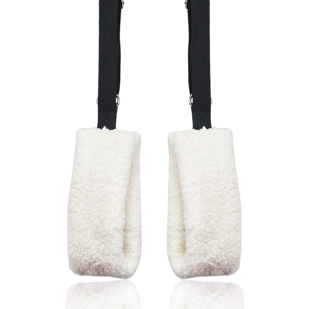 Lights Mountain Adjustable Pilates Fuzzies Straps - Premium Plush Cuffs for Pilates Cadillac Reformer, Pilates Equipment for Home and Studio, Provides Comfort, Stability, and Support During Workouts
