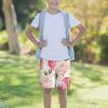 Pink Rose Floral Flower Teens Beach Shorts Running Workout Sports Shorts Summer Casual Shorts for Boys view 3