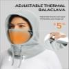 baleaf Fleece Balaclava Face Mask,Thermal Ski Mask for Women,Winter Hats Face Cover Cold Weather Gear Grey-Regular Fit view 3