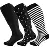 Wide Calf Compression Socks for Women & Men Plus Size Extra Large Size Support Socks for Nurses Running Pregnant Travel, 15-20 mmHg view 1