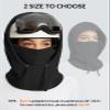 baleaf Fleece Balaclava Face Mask,Thermal Ski Mask for Women,Winter Hats Face Cover Cold Weather Gear Black-Helmet Fit view 4