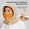 baleaf Fleece Balaclava Face Mask,Thermal Ski Mask for Women,Winter Hats Face Cover Cold Weather Gear Brown-Helmet Fit view 3
