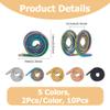Hobbspring 10Pcs 5 Colors Pressure Earrings for Keloids Stainless Steel Clip Spiral Non-Pierced Earrings Compression Clip Metal Ear Cuff Adjustable Keloid Jewelry for Women Men Ladies view 2