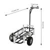 CUBELLIN Beach Fishing Cart Outdoor Fishing Roller Cart with 2 Wheels and 7 Fishing Rod Holders Heavy Duty Beach Wagon Cart for Fishing view 3