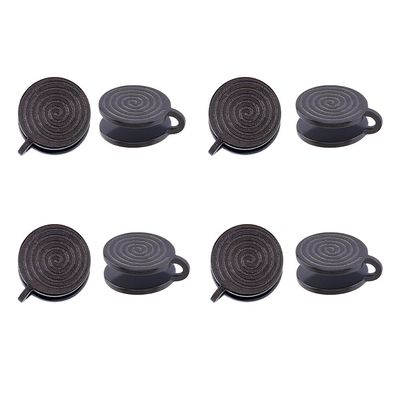 Hobbspring 8pcs Pressure Earrings for Keloids - 11mm Stainless Steel Spiral Compression Earrings - Non-pierced Clip-on Design - Black - Suitable for Women, Men & Ladies
