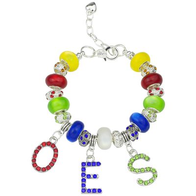 MKISWIN Order of The Eastern Star Gift for Women OES Bracelet OES Symbol Gift Greek Sorority Paraphernalia Gifts Sisterhood Jewelry for Soror Sister (O-E-S)