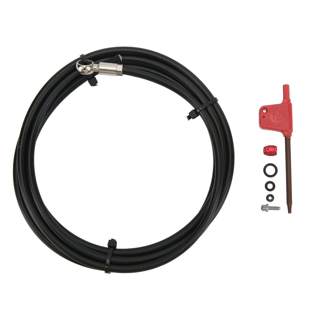HERCHR 2 Meters Bike Hydraulic Brake Hose Kit Bicycle Brake Hose Olive Insert Barbed Fitting Needle Set for SRAM Level RED HRD ETAP S700 S900 Elixir Bike Accessory