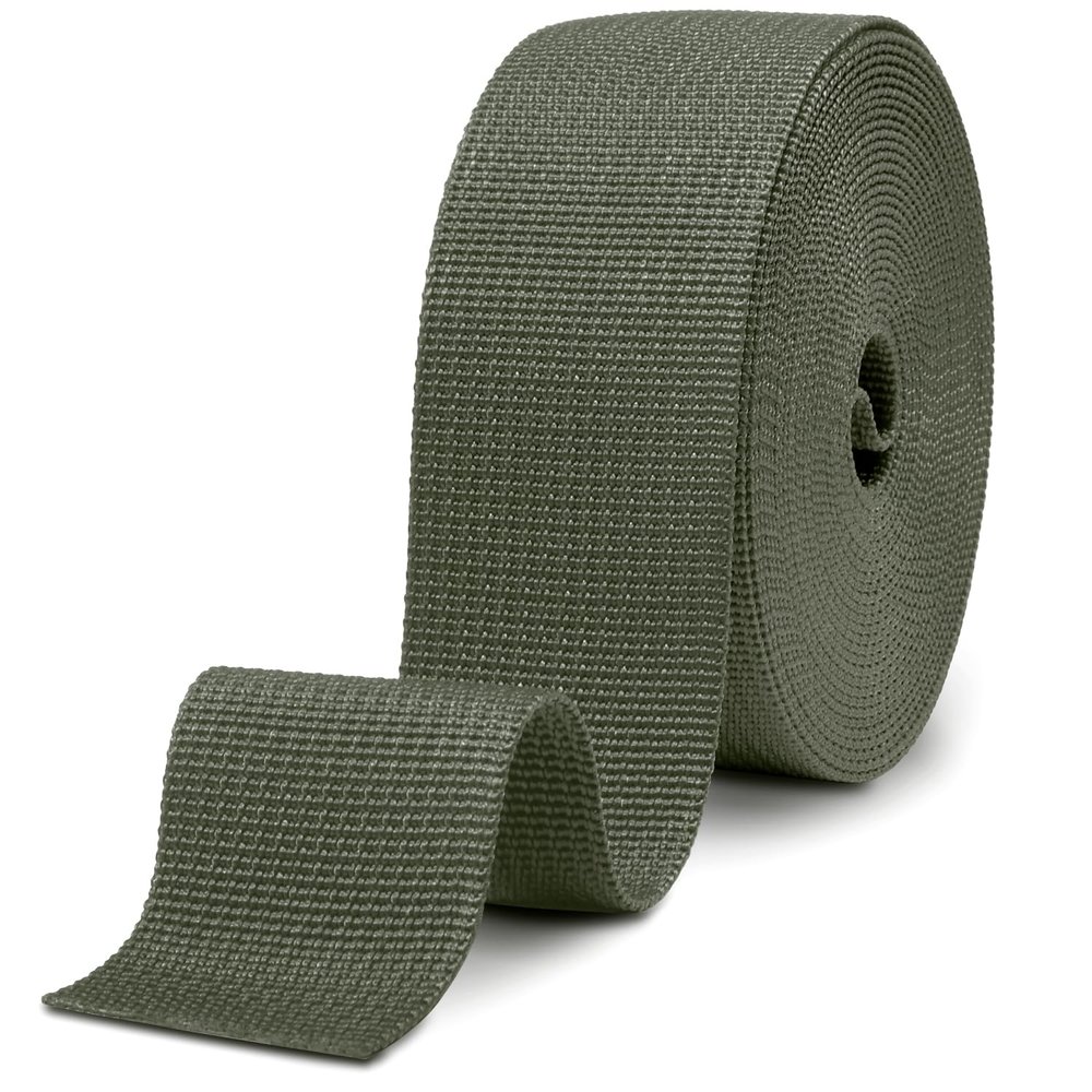 CooBigo 12 Yards Webbing 2 Inch Wide Polypropylene Webbing Strap 2" Webbing Strapping for Bags/Lawn Chair/Pool Solar Cover DIY Crafting