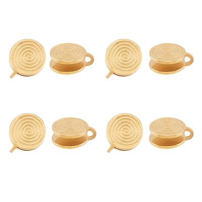 Hobbspring 4 Pairs Pressure Earrings for Keloids Stainless Steel Clip Earrings Spiral Non-Pierced Earring Golden Adjustable Compression Earring for Women Men Ladies