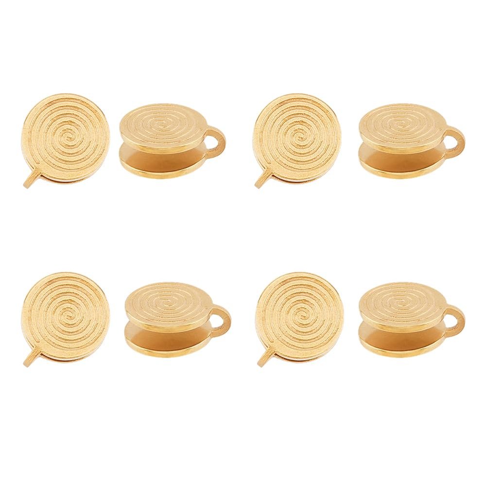Hobbspring 4 Pairs Pressure Earrings for Keloids Stainless Steel Clip Earrings Spiral Non-Pierced Earring Golden Adjustable Compression Earring for Women Men Ladies