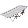 Portable Bed for Adults Travel, Ice Silk Fabric Comfortable Headrest Good Load-Bearing, Folding Camping Cot with Mattress, for Home Outdoor Travel(Gray,190 * 71CM) view 1