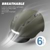 Bike Helmet, Shinmax Adult Cycling Helmet with USB Rechargeable LED Front and Back Light Bicycle Helmets for Men Women (Green, Medium) view 4