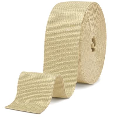 CooBigo 12 Yards Webbing 2 Inch Wide Polypropylene Webbing Strap 2" Webbing Strapping for Bags/Lawn Chair/Pool Solar Cover DIY Crafting