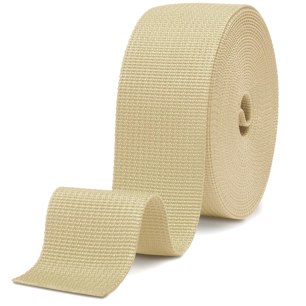 CooBigo 12 Yards Webbing 2 Inch Wide Polypropylene Webbing Strap 2" Webbing Strapping for Bags/Lawn Chair/Pool Solar Cover DIY Crafting