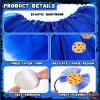 Silkfly 12 Pcs Halloween Blue Cookie Costume Accessories for Women Adult Monsters Costume Include Tulle Tutu Skirt Headband and Cookie Stickers for Cosplay view 3