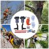 anezdbozr Portable Tree Climbing Spike Set, 1 Pair Tree Climbing Tools Adjustable Pole Climbing Gear Kit W/Safety Belt,330.69lbs Load Capacity, Used for Tree Climbing,Jungle Survival view 2