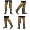 JCWGLY PVC Waterproof Hip Waders Boots for Men Women, Lightweight Outdoor Fishing Boots for Hunting and Wading, Anti Slip(Brown,6.5) view 2