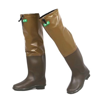 JCWGLY Mens Womens Fishing Waders Boots, 60cm High Knee Hip Wading Boots for Fishing and Hunting, Lightweight Anti Slip(Brown,6)