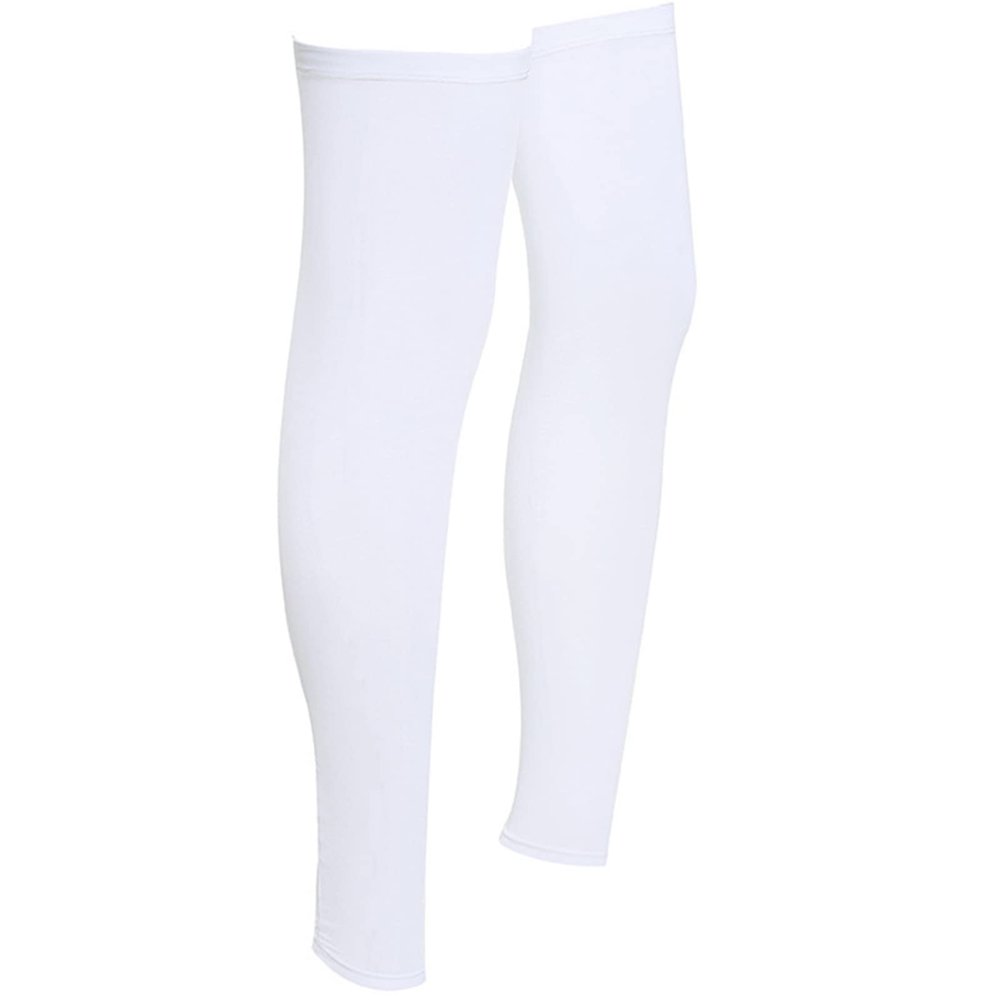 COKABY Woman Silk Ice for Sun for Protection Leg Sleeve Riding Outdoors Ladies Sports in Tube Socks Accessories, White