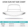 UVSAI UPF 50+ Foldable Sun Hat Patterned Under Brim Bucket Hats for Summer Hiking Fishing Beach Safari Men Women Dazzling Blue view 3