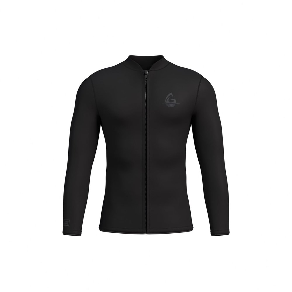 GoldFin Mens Wetsuit Top, 3mm Wetsuits Men Neoprene Jacket Long Sleeve Wet Suits for Water Sports Diving Surfing Kayaking Swimming