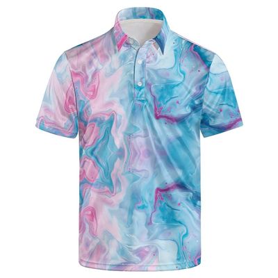 Collemet Mens Golf Shirt Short Sleeve Trippy Liquid Casual and Comfortable Performance Clothes for Everyday Wear 2XL