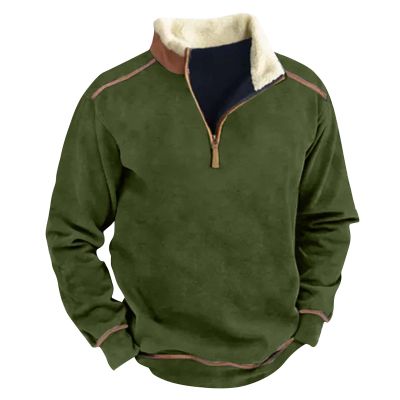1/4 Zip Pullover Mens Mens Zip Up Fleece Golf Windbreaker Pullover Orange Crewneck Mens Lightweight Sweater Designer Sweaters Big And Tall Quarter Zip Oversized Sweatshirts For Men Army Green 5Xl