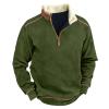 1/4 Zip Pullover Mens Mens Zip Up Fleece Golf Windbreaker Pullover Orange Crewneck Mens Lightweight Sweater Designer Sweaters Big And Tall Quarter Zip Oversized Sweatshirts For Men Army Green 5Xl view 1