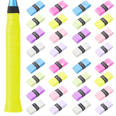 Jerify 24 Pieces Tennis Racket Grip Tape, Precut Tennis Overgrips Tape Badminton Racket Grips with Velvety Comfort for Anti Slip and Absorbent Grip(Macaron Color)