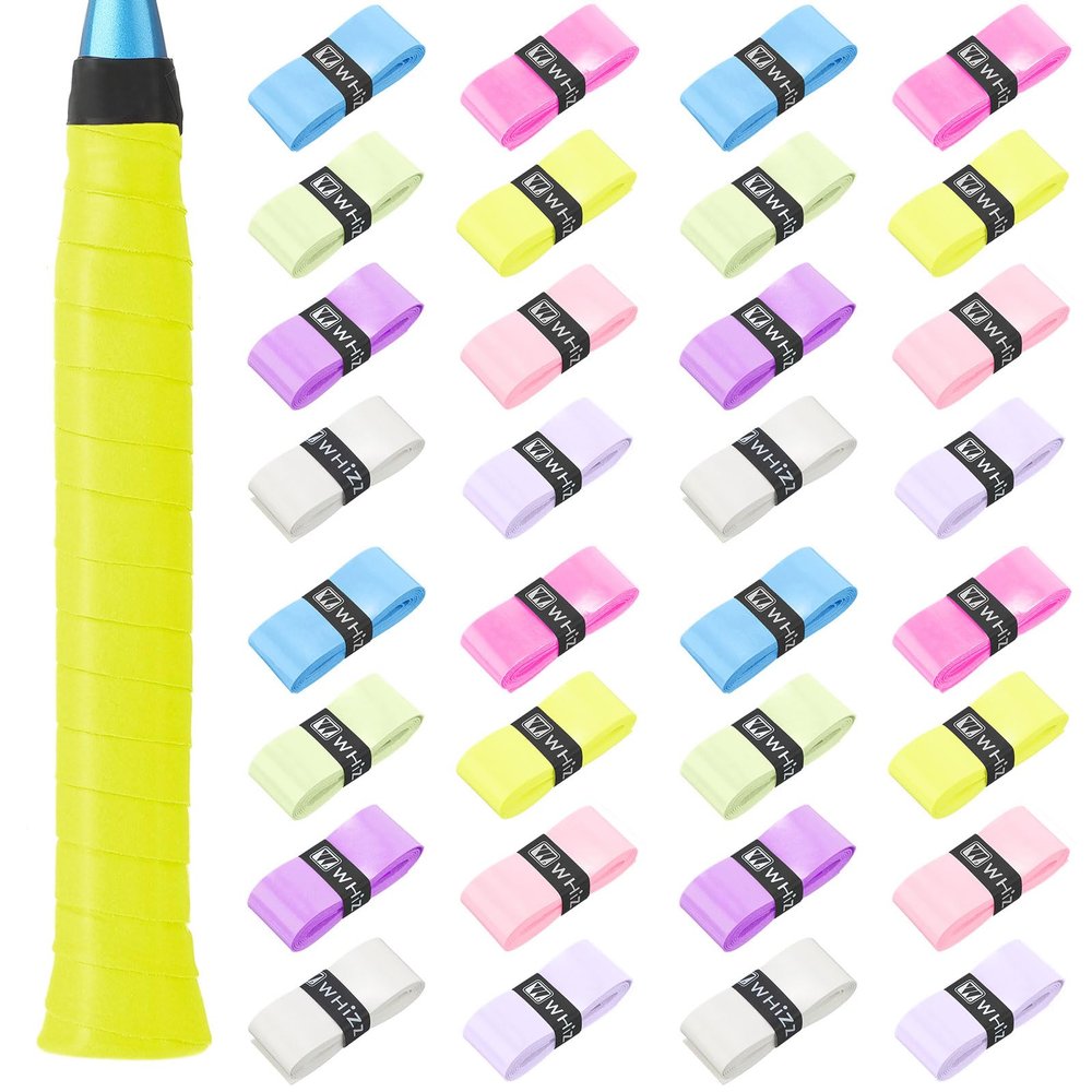 Jerify 24 Pieces Tennis Racket Grip Tape, Precut Tennis Overgrips Tape Badminton Racket Grips with Velvety Comfort for Anti Slip and Absorbent Grip(Macaron Color)