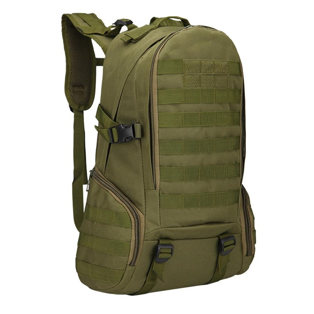 LYCZMY Tactical Backpack for Men Hiking Day Pack Molle Military Rucksack Waterproof 35L EDC Bag (Military Green)