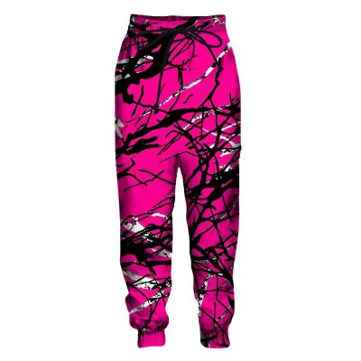 Fashiononly Hunting Camo Pink Camouflage 3D Print Sweatpants Joggers Pants Baggy