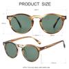 JOVAKIT Vintage Kids Polarized Sunglasses for Girls Boys Age 2-9, Round Sun Glasses for Children UV400 Protection (Stripe Brown/Green) view 4