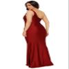 2026 Women's One Shoulder Tight Floor Length Side Split Dresses Elegant and Fashion Wedding Guest Party Dress view 4
