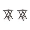 Camco Large Adirondack Weatherproof, Portable and Folding Furniture Table Ideal for Beach, Camping, Picnics, Cookouts, and More, Charcoal (2 Pack) view 1
