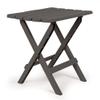 Camco Large Adirondack Weatherproof, Portable and Folding Furniture Table Ideal for Beach, Camping, Picnics, Cookouts, and More, Charcoal (2 Pack) view 2