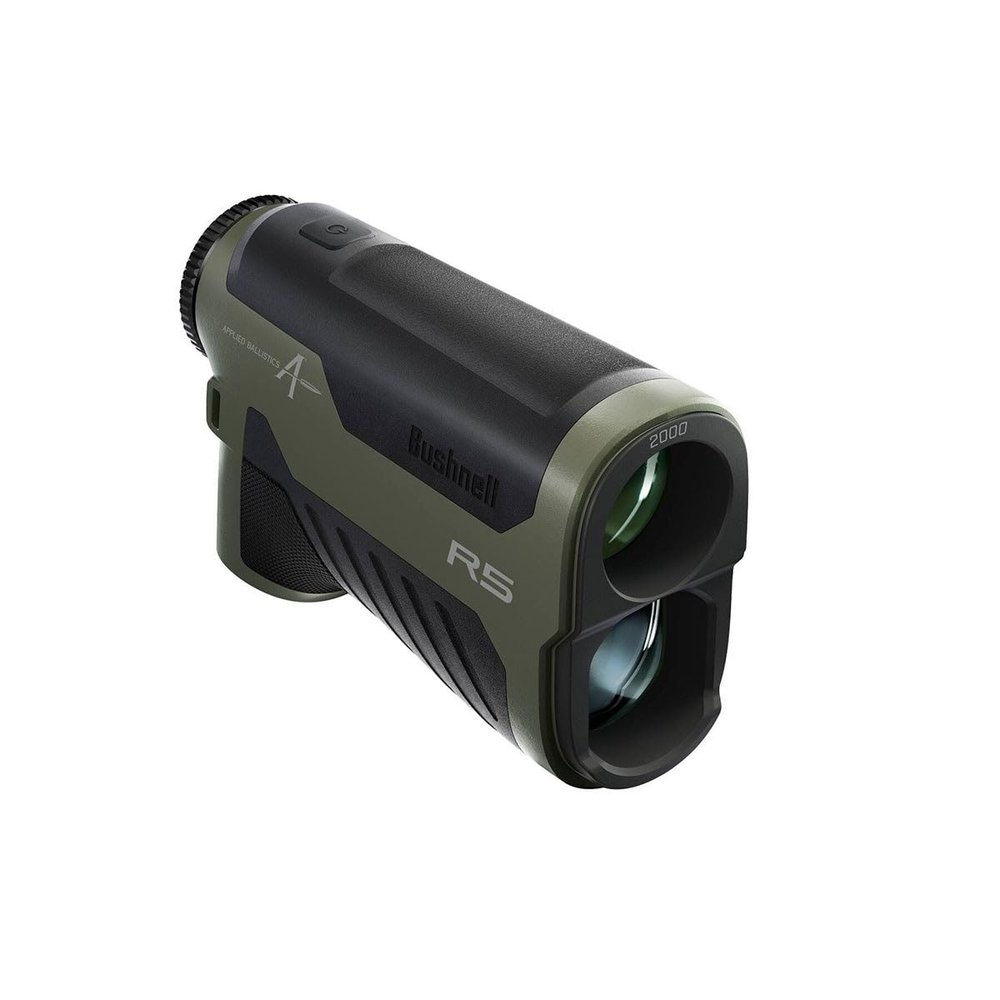 Bushnell R5 2000 AB Laser Rangefinder - 6x25mm Waterproof Range Finder for Hunting and Shooting with Bluetooth, HD Optics, Applied Ballistics Ultralite, 2000 Yard Range - Includes Pouch