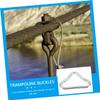 COOLHIYA 60pcs Trampoline Accessories DIY Trampoline Buckles Parts Replacement Professional Triangle Buckles view 2
