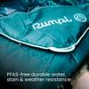 Rumpl Original Puffy Blanket - Warm, Water-Resistant Camping Blanket with 100% Recycled Synthetic Insulation, 52"x75", Original Puffy V2, Deepwater view 4